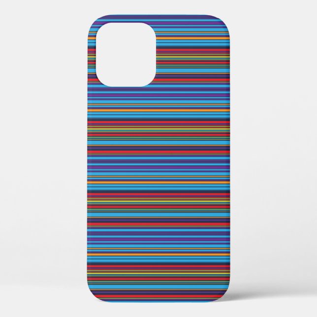 Süße blaue violette Streifen Case-Mate iPhone Hülle (Rückseite)