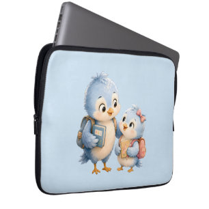 Süße Blaue Vogel Bruder Schwester Tech Organizer T Laptopschutzhülle