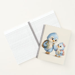 Süße Blaue Vogel Erinnerungen Foto Notizbuch