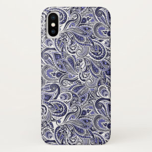 Süße blaue weiße Paisleymuster Design Case-Mate iPhone Hülle