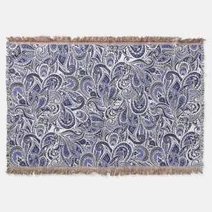 Süße blaue weiße Paisleymuster Design Decke