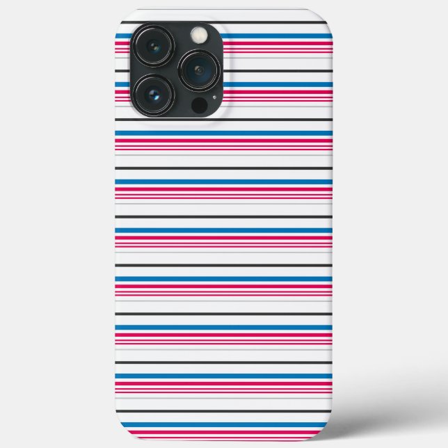 Süße blaue weiße Streifen Case-Mate iPhone Hülle (Rückseite)