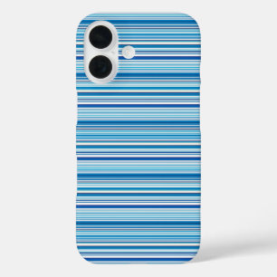 Süße blaue weiße Streifen iPhone 16 Hülle
