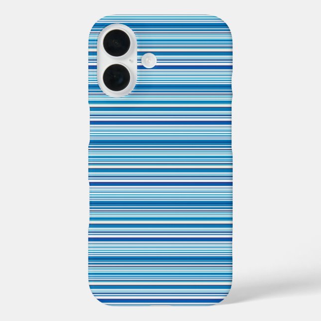 Süße blaue weiße Streifen Case-Mate iPhone Hülle (Rückseite)