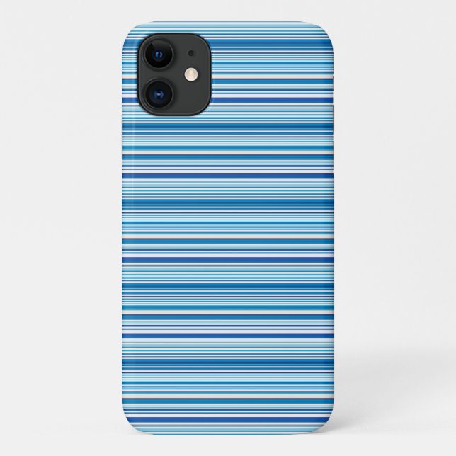 Süße blaue weiße Streifen Case-Mate iPhone Hülle (Rückseite)