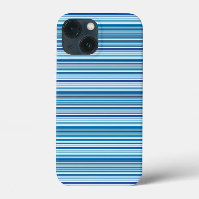 Süße blaue weiße Streifen Case-Mate iPhone Hülle (Rückseite)