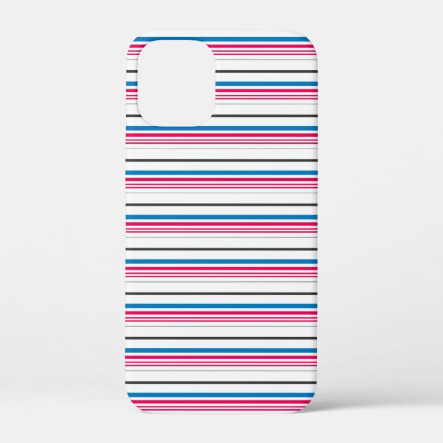 Süße blaue weiße Streifen Case-Mate iPhone Hülle (Rückseite)