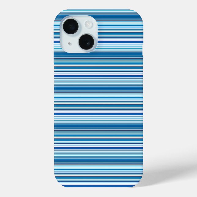 Süße blaue weiße Streifen Case-Mate iPhone Hülle (Rückseite)
