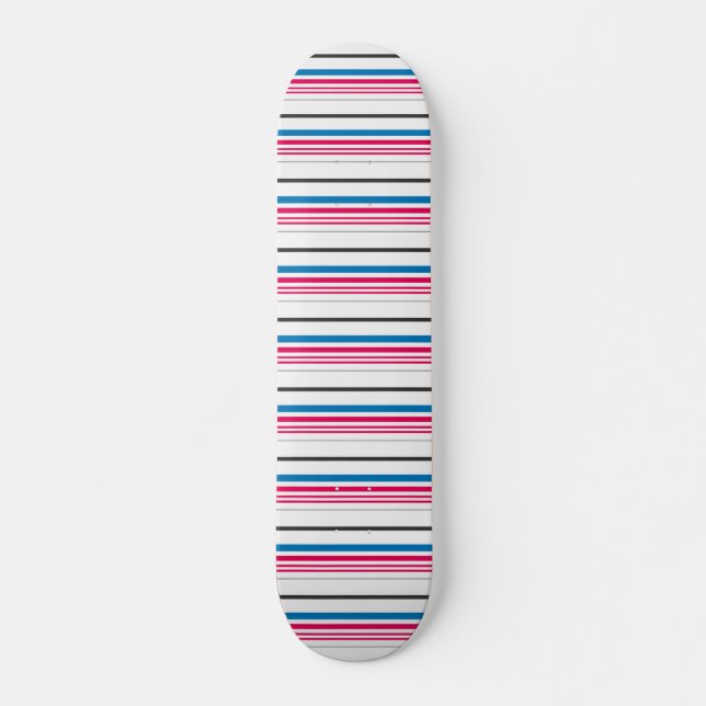 Süße blaue weiße Streifen Skateboard (Vorne)