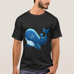 Süße Blauwal Meer Ozean Fisch T-Shirt