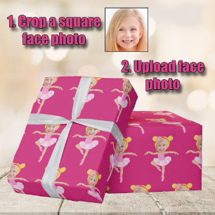 Süße blonde Ballerina Mädchen individuelle Kinder Geschenkpapier