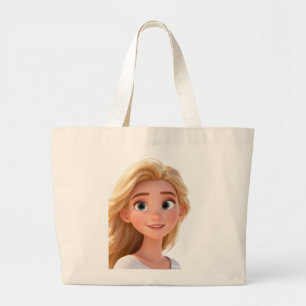 Süße blonde Cartoon Mädchen-Tasche Kawaii Charak Jumbo Stoffbeutel