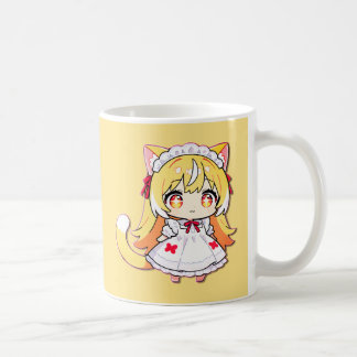 Süße blonde Chibi Neko - Midi-Kleid Kaffeetasse