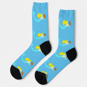 Süße blonde Meerjungfrauen mit Stern Thunder_Cove Socken