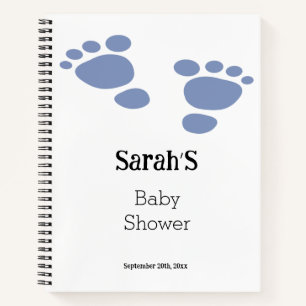Süsse Blue Baby Footprint Baby Shooting Geschenkli Notizbuch