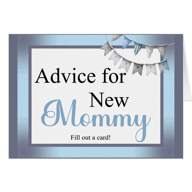 Süsse Blue Elephant - Little Peanut Advice Card (Vorderseite (Horizontal))