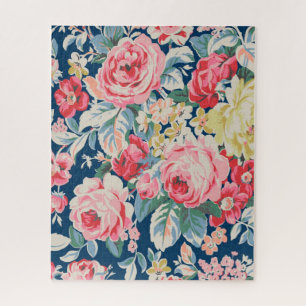 Süße blühende Blumenmuster Puzzle