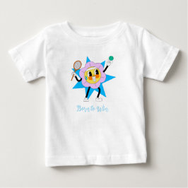 Süße Blume spielt Tennis – Lustiges Sportskinder-T Baby T-shirt