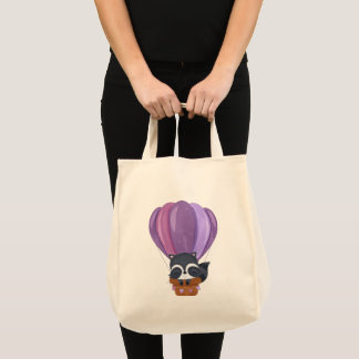 Süße Blumen Baby Waschbär Cartoon Tragetasche