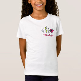 Süße Blumen-Doodle personalisiert T-Shirt