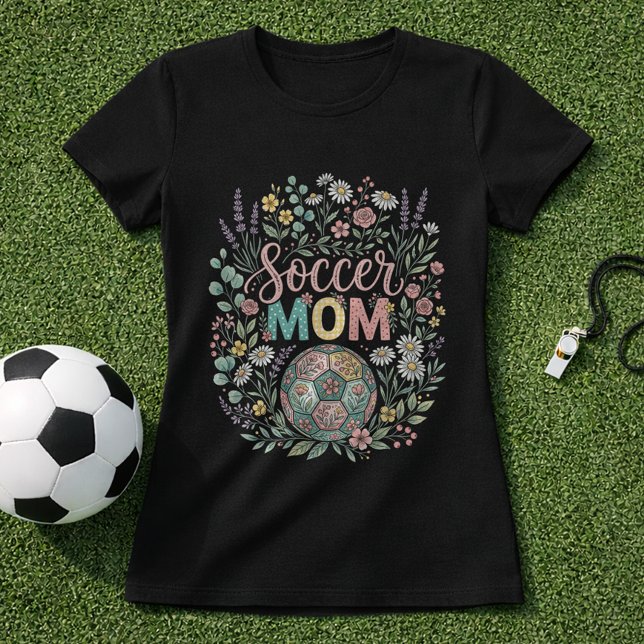 Süße Blumen-Fußballmutter T-Shirt (Von Creator hochgeladen)