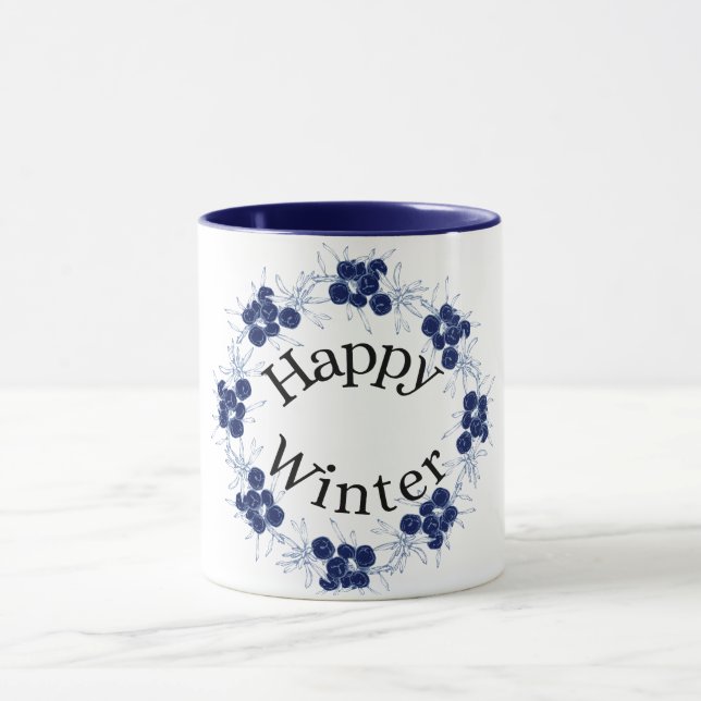 Süße Blumen Happy Winter Kaffeetasse (Zentrum)