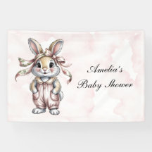 Süße Blumen-Häschen-Girl-Baby-Party