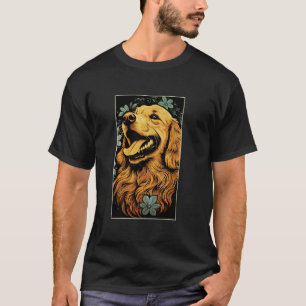 Süße Blumen-Haustier Golden Retriever Labrador Hun T-Shirt