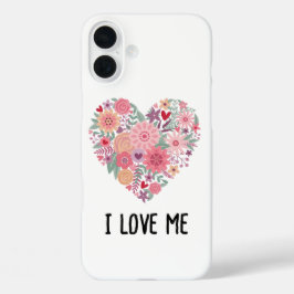 süße Blumen-Herz-Handyhülle iPhone 16 Plus Hülle