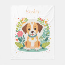 Süße Blumen-Hund-Welpe