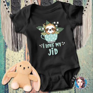 Süße Blumen Kawaii Waschbär Ich liebe meinen Opa Baby Strampler