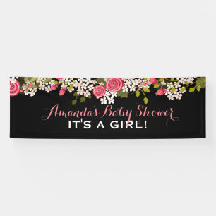 Süße BlumenBabyparty ist es eine Mädchen-Fahne Banner