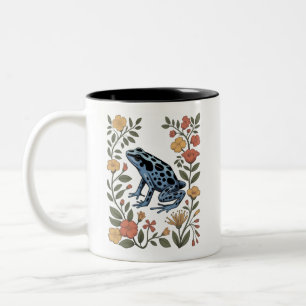 Süße Blumenblaue Pfeilgiftfrosch-Kröte Froschliebh Zweifarbige Tasse