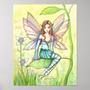 Süße Blumenfee Fantasy-Kunst Poster