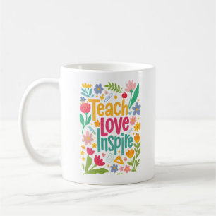 Süße Blumenlehrerin Liebe Inspiriert Wildblumen-Le Kaffeetasse
