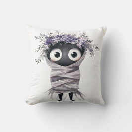Süße Blumien-Mumie Halloween Lila Blumen Kissen