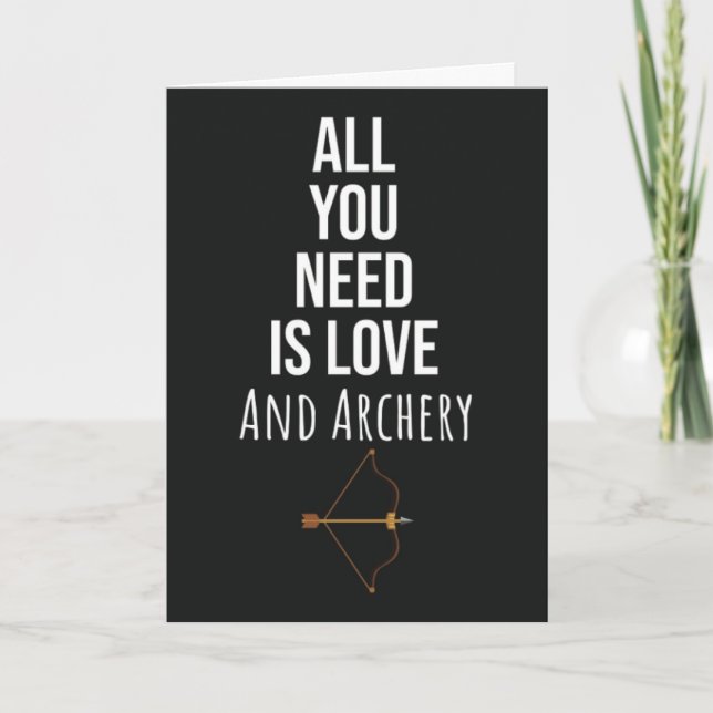 Süße Bogenschützen-Liebhaber-Karten Bogen Pfeil Bo Karte (Vorderseite)