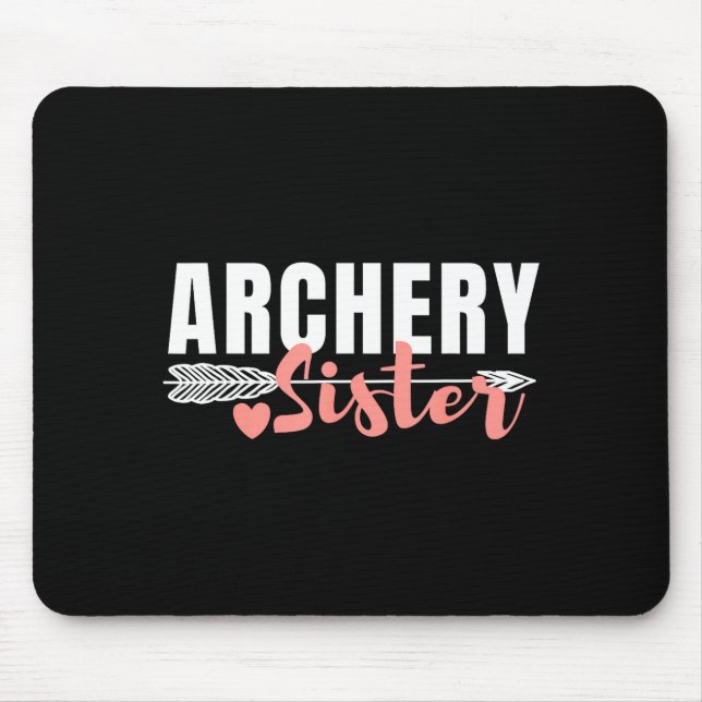 Süße Bogenschwester passende Familienteam-Foto Mousepad (Vorne)