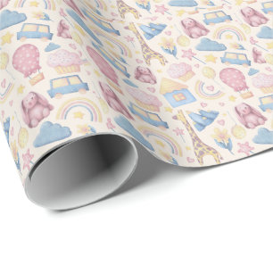 Süße Boho-Baby-Party Geschenkpapier