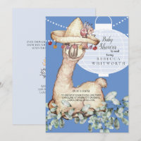 Süße Boho Blaue Lampion Baby Shower per Post