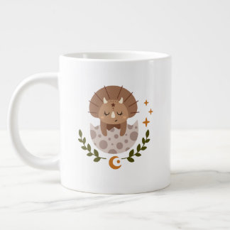 Süße Boho-Dinosaurier-Kaffeetasse für Kinder Jumbo-Tasse