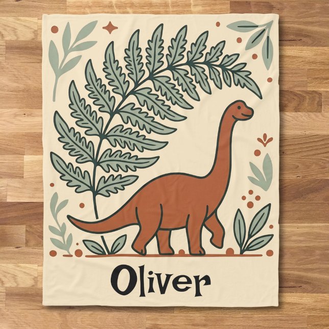 Süße Boho-Dinosaurier-Kinderstube Fleecedecke (Von Creator hochgeladen)