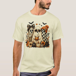 Süße Boho-Geister Sonnenblume Halloween T-Shirt