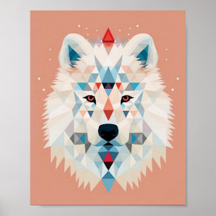 Süße Boho-Geometrie-Hund Poster
