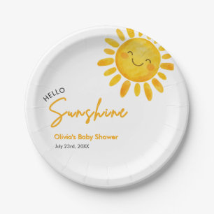 Süße Boho-Hallo-Sonnenschein-Baby-Party  Pappteller