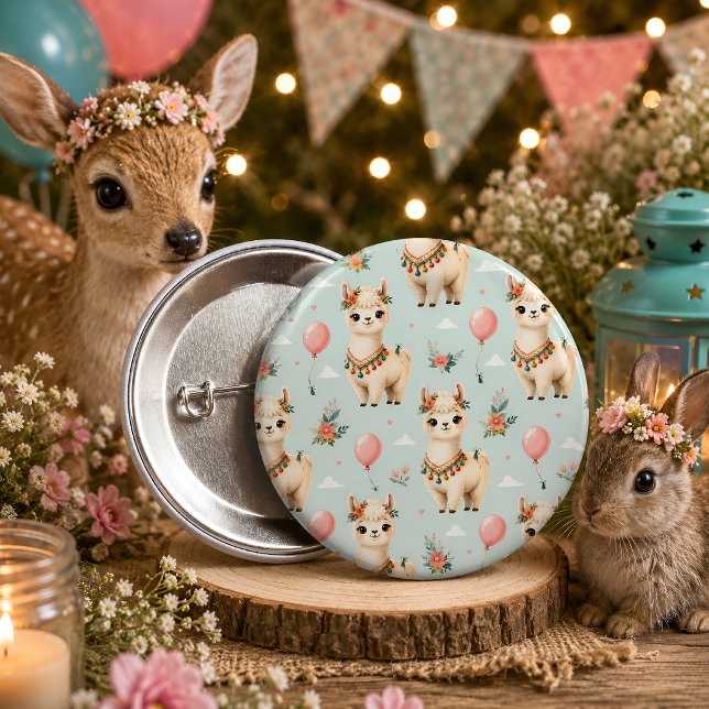 Süße Boho-Lama Button (Von Creator hochgeladen)