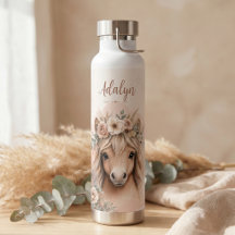 Süße Boho-Pferd Mädchen personalisierter Name