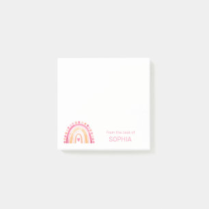 Süße Boho-Wasserfarbe-Regenbogen in Rosa personali Post-it Klebezettel