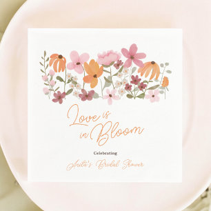 Süße Boho-Wiesen-Hochzeitsdusche mit kleinen Wildb Serviette