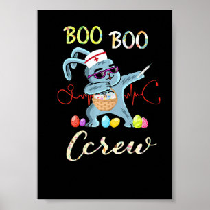Süße Boo Boo Crew Dabbing Bunny Krankenschwestern Poster